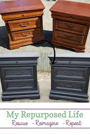 Vintage Black Nightstands To Match Passages Bed Bedroom Furniture Makeover Furniture Makeover Diy Furniture Bedroom