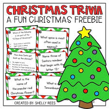 Challenge them to a trivia party! Free Christmas Trivia Christmas Activities By Shelly Rees Tpt