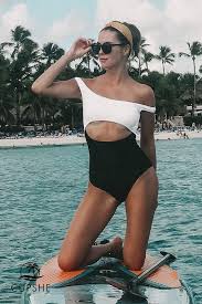 The color white goes very well for casual events. 15 Timeless Black And White Swimsuits Styleoholic
