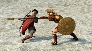 Achilles' armor, shield, helmet, spear and sword. Achilles Vs Odysseys Total War Troy Youtube