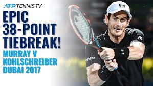 31 seed, was looking to continue his impressive form after winning the title in acapulco as he took. Epic 38 Point Tiebreak Between Andy Murray Philipp Kohlschreiber Dubai 2017 Youtube