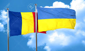 Adjusting the colors and toning. Rumanien Flagge Mit Der Ukraine Flagge 3d Rendering