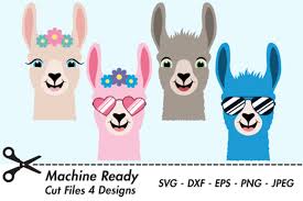 Download Cute Llama Face Bundle Graphic By Captaincreative Creative Fabrica PSD Mockup Templates
