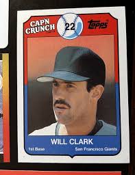 14) Card Lot Will Clark 1989 Cap'n Crunch Fleer KMart Post Donruss NVP  Giants +