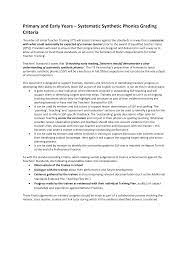 Studies support the importance of synthetic phonics teaching. Http Eshare Edgehill Ac Uk 2840 1 Primary And Early Years Ssp Specific Grading Criteria Pdf