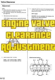 adjusting the engine valve clearance on my honda civic 1999