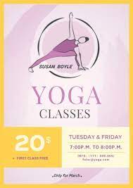 Yoga classes banner is designed with sleek design and modern feel. Online Yoga Class Special Offer Poster Template Fotor Design Maker