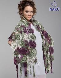 Ebruli Oval Motifli Dikdortgen Orgu Sal Modeli Orgu Sal Tig Isleri
