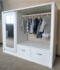 A traditional closet may be too small to hold everything, forcing you to place your clothing in dressers. Entertainment Center To Closet Makeover