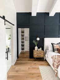 Black wood panel accent wall. 75 Beautiful Bedroom With Black Walls Pictures Ideas July 2021 Houzz