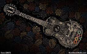Pixar S Newest Animation Coco In This Beautiful Day Of The Dead Guitar Wallpaper Coco Sketching Tips Music Drawings