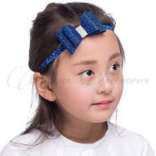 الوليد الفاخرة زهرة الانحناء مطابقة بريق عقال الحلي اليدوية الصلب pvc القوس رباطات للأطفال بنات ا baby girl hair accessories baby girl headbands baby girl hair