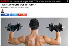 back and biceps drop set workout by