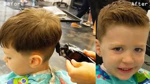 Be gentle during their first few haircuts. How To Cut Little Boys Hair With Clippers Scissors Blending And Cowlick Instruction Youtube