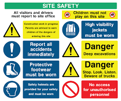 Ansi and osha signs construction safety signs are designed to meet osha requirements and ansi z535 standards. Custom Site Safety Signage Big Printing