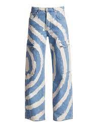 I mixed one part of bleach and one part of water and put the jeans into the liquid. Ganni Denim Mid Rise Wide Leg Washed Jeans In Bleach Tie Dye Blue Lyst
