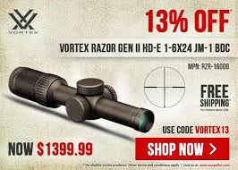 Maybe you would like to learn more about one of these? Vortex Razor Hd Gen Ii E 1 6x24 Scope Jm 1 Bdc Sfp Rzr 16008 Get 13 Off Use Code Vortex13 1399 99 Gun Deals