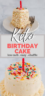 Keto Birthday Cake Chaffle Recipe Ketofocus Recipe Keto Birthday Cake Keto Dessert Easy Birthday Cake Flavors