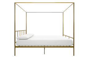 Product titlenovogratz marion canopy bed, queen, black. Novogratz Marion Canopy Bed Queen Gold Walmart Com Walmart Com