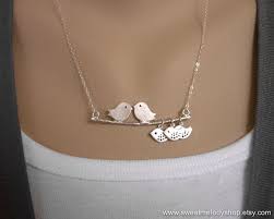 A Family Of 5 Love Birds With 3 Lovely Children On Branch Silver Necklace Sterling Chain New Baby S Mother Daughter Jewelry Daughter Jewelry Cute Jewelry