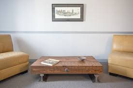 High quality thick steel pipe, sheet.special design: Low Profiletimber Coffee Table With Steel Legs