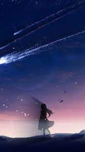 27 Anime Galaxy Wallpaper 4k Anime Night Sky Scenery Comet 4k 3840x2160 Wallpaper Download Do Night Sky Wallpaper Night Sky Photography Night Sky Painting