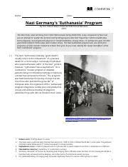 Elie wiesel. united states holocaust memorial museum. Commonlit Nazi Germany S Euthanasia Program Student Name Class Nazi Germany S Euthanasia Program By The United States Holocaust Memorial Museum Course Hero