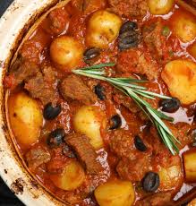 Sear the meat on all sides giving it a brown color. Skordostoumbi Greek Style Beef With Garlic Olives Recipe