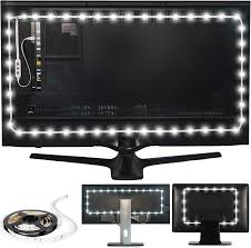 Amazon Com Luminoodle Tv Bias Lighting Usb Powered Led Light Strip Kit Tv Backlight Home Theater Light System White Medium 24 29 Tv Home Improvement