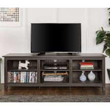 Copper Grove Beaverhead 70 Inch Charcoal Tv Stand Console Tv Stand With Storage Tv Stand Wood Wood Tv Stand Rustic
