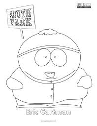 Latest south park coloring pages free design 31959 throughout. Eric Cartman South Park Coloring Page Super Fun Coloring
