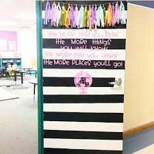 Black And White Striped Bulletin Board Paper You Guys Can We Talk About How Insanely Awesome Littlemissfiesta S Classroom Door Is I Classroom Decorations Middle School Ela Classroom Classroom Decor