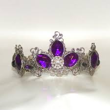 Silver Tiara Bridal Crown Dark Fairy Renaissance Purple Gothic Etsy Silver Tiara Purple Gothic Bridal Tiara