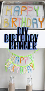 Sparkling celebration happy birthday blank yard sign 15in x 27in plastic decoration. Diy Happy Birthday Banner Life Sew Savory