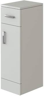 High quality modern white pvc wall cabinets for bathroom plastic type bathroom cabinet item no. Veebath Linx Free Standing Bathroom Cabinet White High Gloss Vanity Storage Cupboard Furniture Unit 250 X 330mm Amazon Co Uk Diy Tools