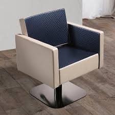 Its primary features are two pieces of a durable material, attached as back and seat to one another at a 90° or slightly greater angle, with usually the four corners of the horizontal seat attached in turn to four legs—or other parts of the seat's. Synthetic Leather Beauty Salon Chair Square Salon Ambience Contemporary Chrome Steel Central Base