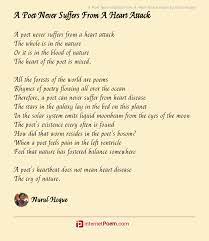 A Poet Never Suffers From A Heart Attack Poem By Nurul Hoque