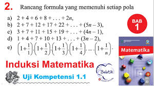 Latihan soal matematika kelas 11 semester genap lama banget sya untuk update karena admin masih menjalani pkl praktek kerja lapangan nah kali ini admin akan memposting latihan soal matematika semester genap khusus untuk siswa smk kelas sebelas. Uji Kompetensi 1 1 No 2 Induksi Matematika Wajib Kelas 11 Sma Halaman 13 Rancang Formula Setiap Pola Youtube