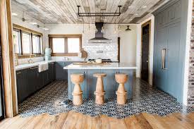 In this ample living space that accommodates both seating and dining areas, the warm natural materials—and charming checked fabric—are there but the furniture pieces all boast clean lines and tailored shapes—no. Modern Rustic Home Industrial Kitchen Salt Lake City By Aubrey Veva Design Houzz