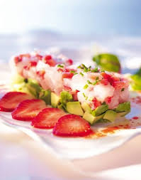 Tartare De Daurade Vinaigrette A La Fraise Recette Vinaigrette Aux Fraises Entree Gastronomique Recettes De Cuisine