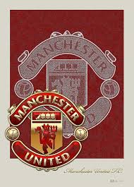 Manchester United F C Logo And 3d Badge Fine Art Print By C 7 Design Studio Bong đa Hinh Nền
