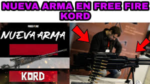 La m1014 y la m1873 son escopetas. Nueva Arma Kord En Free Fire Nueva Ametralladora En Free Fire Novedades Sobre Kord Nueva Arma Youtube