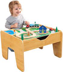 See more ideas about end tables, side table, table. Amazon Com Kidkraft 2 In 1 Reversible Top Activity Table With 200 Building Bricks 30piece Wooden Train Set Natural 28 5 X 24 X 3 25 Furniture Decor