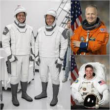 The futuristic flight suits worn by doug hurley and bob behnken during saturday's successful launch look a world away from the bulky orange shuttle flight suits worn when astronauts last launched from florida's kennedy. Spacex Designed And Built Its Own Suits Which Are Custom Fit The Two Astronauts Who Will Test Drive Spacex S Brand New Rocketship This Wednesday Are Veteran Spacefliers Here It Is Compared To The