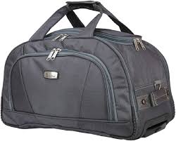 Buy SuiDhaga Mattie Grey 51 cm Duffle On Wheels Trolley with Three Main  compartments at Amazon.in