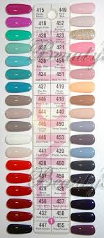 dnd daisy color chart gel polish color sample chart palette