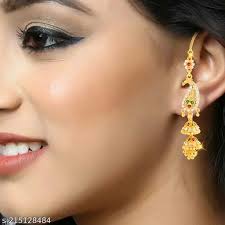 Earrings Jhumki Kanchain Jhumkhas Gold Jhumka VFJ Sales