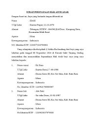 Contoh surat perjanjian hak asuh anak dalam perceraian. Contoh Surat Perjanjian Hak Asuh Anak Gudang Surat