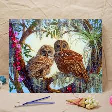 Beautiful decor items made with your own hands, there are simple ways to make stunning items, it does not necessarily have to be complicated and intricate. 40 50cm Diy Digital Oil Painting Hand Painted Home Decoration Painting Garden House Trouble Making Cat Cozy Owl Town S Harbor Painting Calligraphy Aliexpress