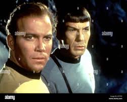 STAR TREK WILLIAM SHATNER as Captain James T Kirk, LEONARD NIMOY as Mr  Spock STAR TREK Stock Photo